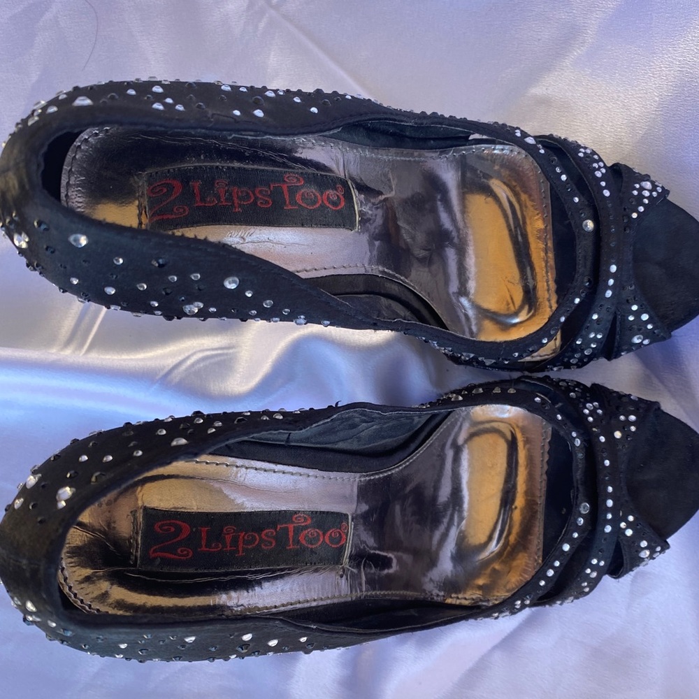 2 Lips Too Too Frisky Bling Pump, stripper heels 7 - Picture 5 of 6